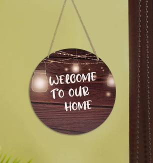 Daksh Handloom Wall Hanginger Wooden Wall Hanging For Home D?cor Wall Hanging For Living Room Large Multicolour (Welcome To Our Home)