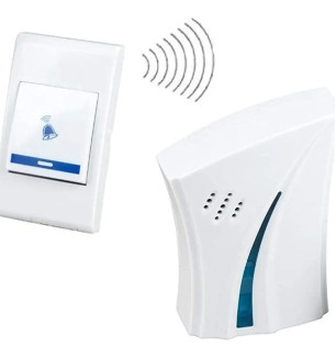 Wireless Doorbell With Cordless Calling Remote For Home And Office (Set Of 1) White